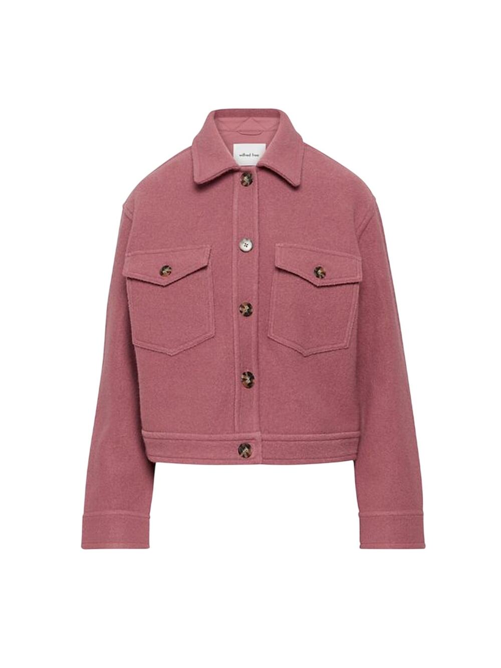 Wilfred Free Textured Cinder Pink Shirt Jacket Outerwear Size XXS